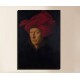 Marco el Retrato de un hombre con un turbante rojo, Jan van Eyck impresión en lienzo con o sin marco