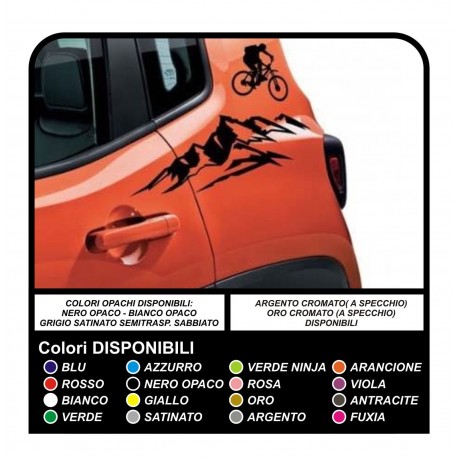 Adesivi Sticker laterali Qualità superiore Renagade decals lato montagna