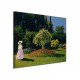 Picture Lady in the garden Sainte-Adresse-Claude Monet-print on canvas with or without frame