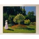 Image-Dame dans le jardin à Sainte-Adresse-Claude Monet-impression sur toile avec ou sans cadre