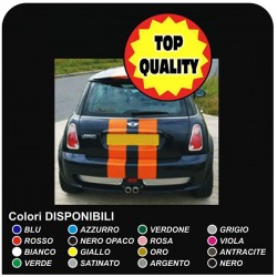 adesivi Baule mini cooper MINI COOPER kit strisce adesive UNIVERSALE COFANO POSTERIORE R52 Cooper S ONE TUTTI MODELLI