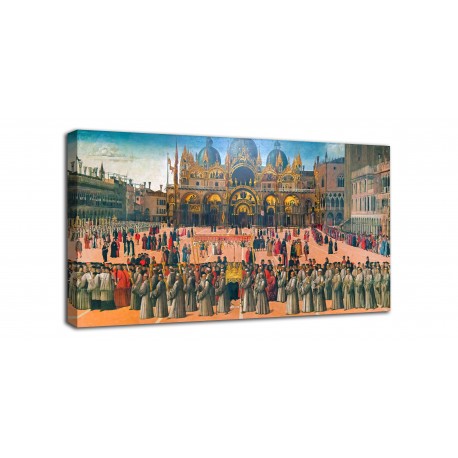 Quadro Processione in piazza San Marco - Gentile Bellini - stampa su tela canvas con o senza telaio