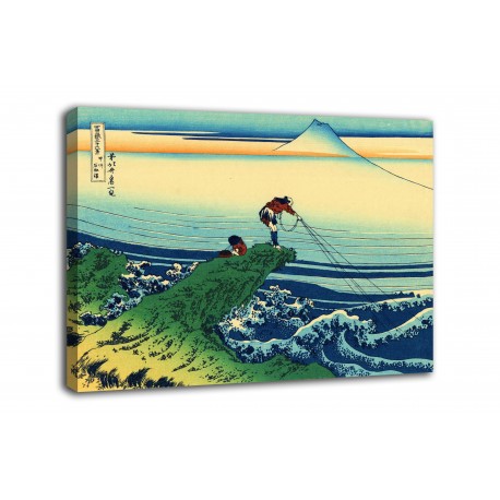 Rahmen Der Fischer von Kajikazawa - Katsushika Hokusai - druck auf leinwand, leinwand mit oder ohne rahmen