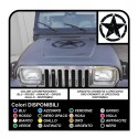 Sticker STAR militaire consommé 50 cm de bonnet Jeep WRANGLER WILLYS RENEGADE