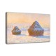 Le cadre de Gerbes, effet de neige, le matin - Claude Monet - impression sur toile avec ou sans cadre