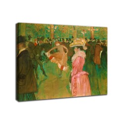 La pintura de Baile en el Moulin Rouge - Henri de Toulouse-Lautrec - impresiones en lienzo, con o sin marco