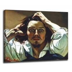 Painting a self-Portrait or desperate man - Gustave Courbet - print on canvas with or without frame