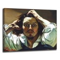 Painting a self-Portrait or desperate man - Gustave Courbet - print on canvas with or without frame
