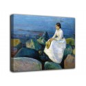 Peinture Inger sur la plage - Edvard Munch - impression sur toile avec ou sans cadre