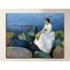 Peinture Inger sur la plage - Edvard Munch - impression sur toile avec ou sans cadre