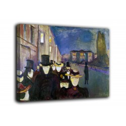 La pintura de la Noche por Karl Johan - Edvard Munch - impresión en lienzo con o sin marco