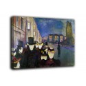 Peinture Soir sur Karl Johan - Edvard Munch - impression sur toile avec ou sans cadre