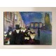 Peinture Soir sur Karl Johan - Edvard Munch - impression sur toile avec ou sans cadre