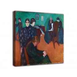 Painting death in the sick-room - Edvard Munch - print on canvas with or without frame