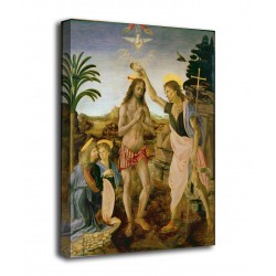 The framework of The baptism of Christ - Leonardo, Verrocchio - print on canvas with or without frame