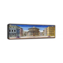 Le cadre de La cité idéale - peint par Piero Della Francesca impression sur toile avec ou sans cadre