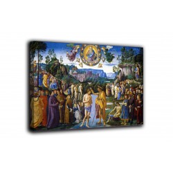 La pintura de el Bautismo de Cristo - Perugino - impresión en lienzo con o sin marco