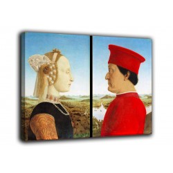 Pintura el Doble retrato de los duques de Urbino - Piero Della Francesca - impresión en lienzo con o sin marco