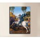 Picture of St. George and the Dragon - Raphael - print on canvas with or without frame