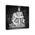 L'image du vatican pietà de michel-ange - monochrome impression sur toile avec ou sans cadre