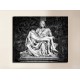 L'image du vatican pietà de michel-ange - monochrome impression sur toile avec ou sans cadre