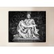 Quadro La pietà vaticana - Michelangelo - monocromatico stampa su tela canvas con o senza telaio