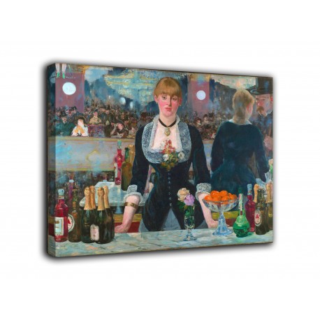 Framework The bar of the Folies Bergère - Édouard Manet - print on canvas with or without frame