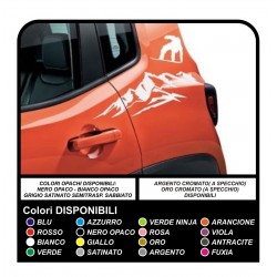 Stickers for Jeep Renegade mountain and snowboard sticker decal aufkleber NEW