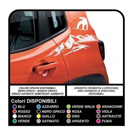 Autocollants pour Jeep Renegade montagne et de snowboard autocollant de décalque aufkleber NOUVEAU