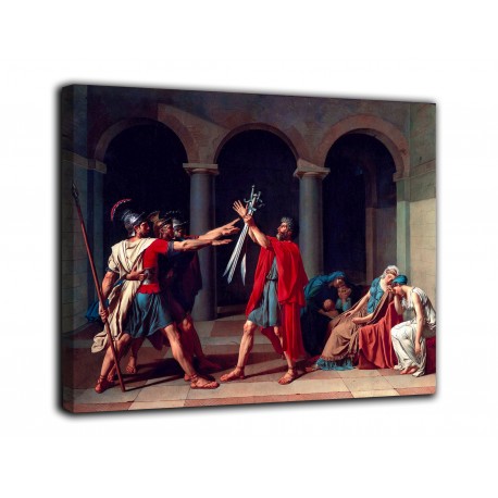 La pintura de el juramento de los Horacios - Jacques-Louis David Pintar imprimir en lienzo, con o sin marco