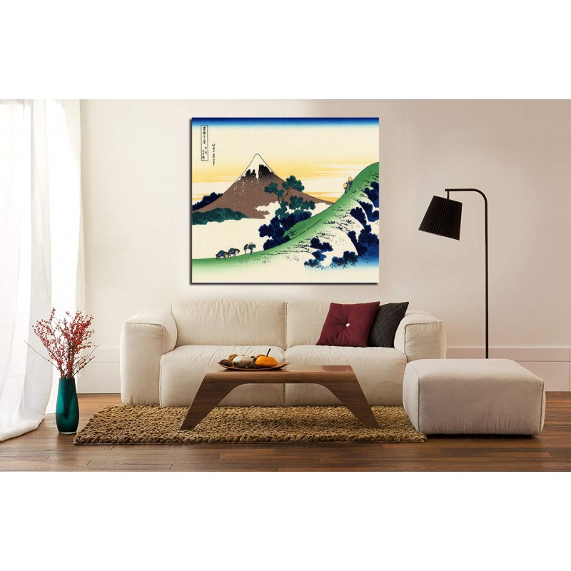 Tableau Décoratif Sur Toile "Sauterelle Et Iris" Par Hokusai - Multi-supports - Prêt à Accrocher