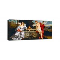 Framework Sacred Love and Profane Love - Titian - print on canvas with or without frame