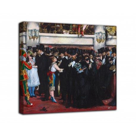 La pintura baile de máscaras en la Ópera - Edouard Manet - impresión en lienzo con o sin marco