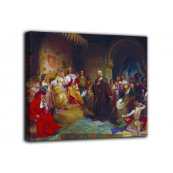 Picture Christopher Columbus by the Catholic kings in Granada - Emanuel Leutze print on canvas with or without frame