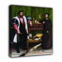 Peinture Les ambassadeurs de Hans Holbein le Jeune - impression sur toile avec ou sans cadre
