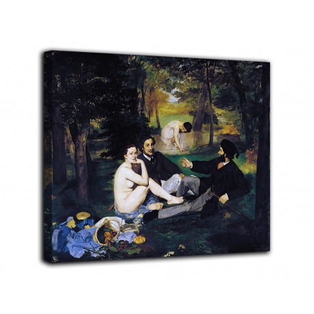 Peinture le déjeuner sur l'herbe d'Edouard Manet - impression sur toile avec ou sans cadre