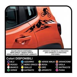 Côté adhésif Jeep Renegade montagne autocollant de décalque aufkleber autocollant moto