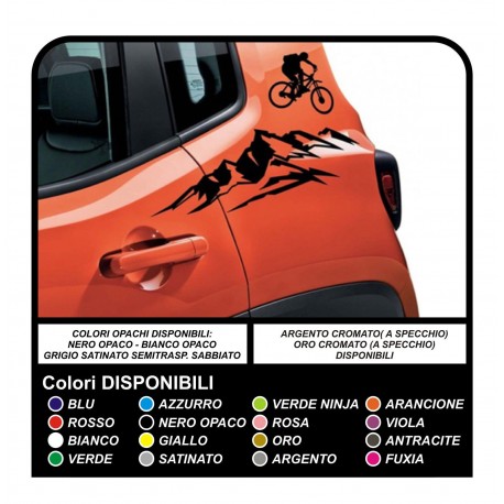 Côté adhésif Jeep Renegade montagne autocollant de décalque aufkleber autocollant moto