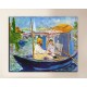 Rahmen claude Monet malt in seinem boot - Édouard Manet - druck auf leinwand, leinwand mit oder ohne rahmen