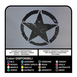 2 STICKERS 25 cm STAR Jeep WRANGLER WILLYS RENEGADE stickers decals