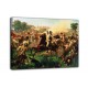 Framework Washington gathers the troops in the battle of Monmouth - Emanuel Leutze - print on canvas with or without frame