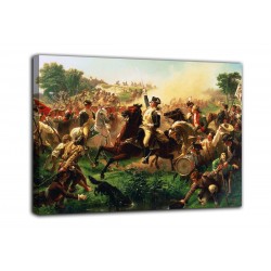 Marco Washington reúne a las tropas en la batalla de Monmouth - Emanuel Leutze - impresión en lienzo con o sin marco