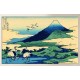 El marco Jitte en la Provincia de Sagami - Katsushika Hokusai - impresión en lienzo con o sin marco