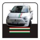 Stickers for FIAT 500 KIT bands Italian flag hood roof and trunk stripes tricolor flag stickers italy