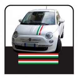 Stickers for FIAT 500 KIT bands Italian flag bonnet and boot lid stripes tricolor flag stickers italy