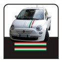 Pegatinas para el FIAT 500 KIT de bandas de la bandera italiana capó y la tapa del maletero franjas de la bandera tricolor