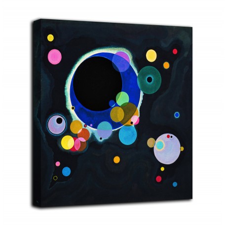 Quadro Alcuni cerchi - Vassily Kandinsky - stampa su tela canvas con o senza telaio