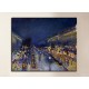 Quadro Boulevard Montmartre di notte - Camille Pissarro - stampa su tela canvas con o senza telaio