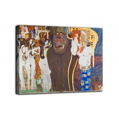 Quadro Fregio di Beethoven, Le forze ostili - Gustav Klimt - stampa su tela canvas con o senza telaio