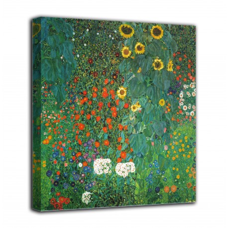 Quadro Giardino di campagna con girasoli - Klimt - stampa su tela canvas con o senza telaio